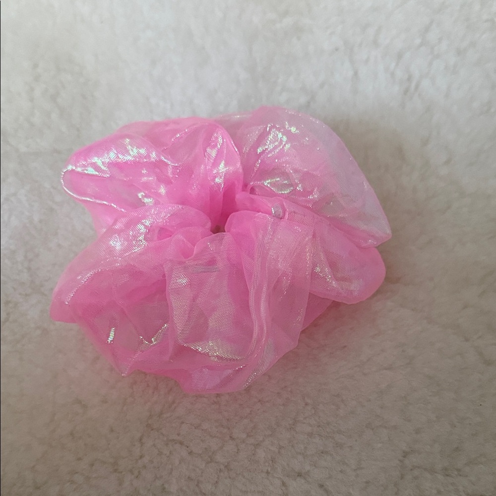 Pink Sheer Scrunchie